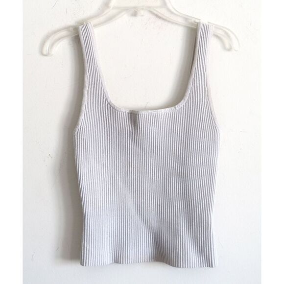 BABATON Light Gray Ribbed Tank - Size Small - Picture 1 of 9